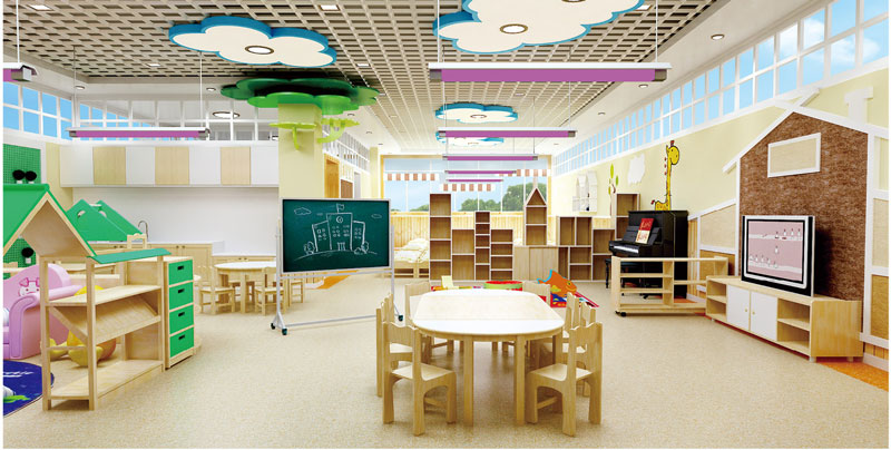 中國田園風系列-幼兒園課室裝修效果